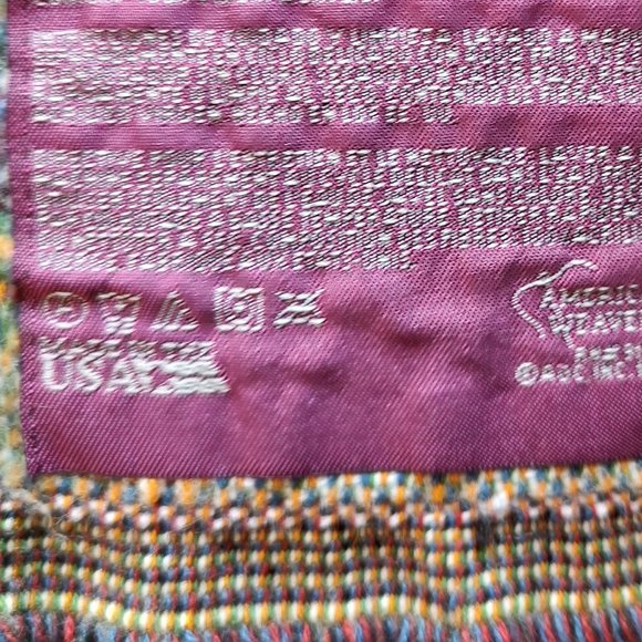 Vintage American Weavers Christmas Tree Throw Blanket USA - Picture 6 of 6